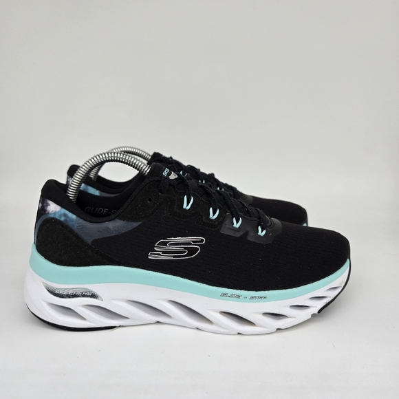 Skechers Arch Fit Glide-Step 'Black Blue' Women's Comfort Shoes Size 8 - Picture 3 of 8